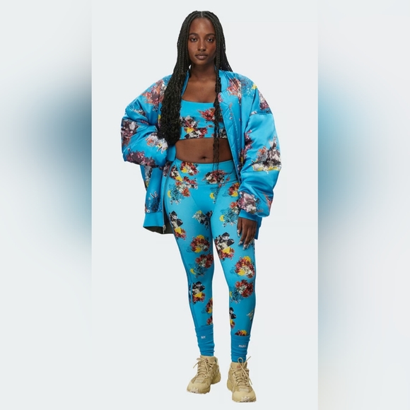 Ivy Park x Adidas Unisex REVERSABLE   satin bomber jacket - Picture 6 of 14